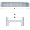 Alumīnija rampa 220x660x4500mm, ar bortiem, platā tipa