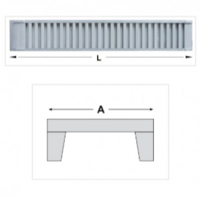 Alumīnija rampa 72x306x2500mm, bez bortiem