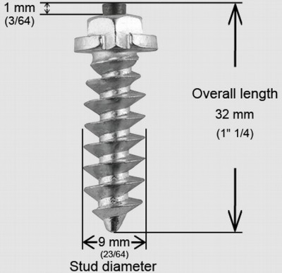 Riepu radzes ar plecu, skrūvējamas 1"1/8-30MM  (100 gab.)