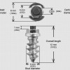 Riepu radzes ar plecu, skrūvējamas 7/16"-11MM (100 gab.)