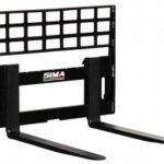 Palešu dakšas 1200mm, 1T, kompaktiekrāvējam, ar aizsargrežģi