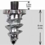 Riepu radzes ar plecu, skrūvējamas 5/16"-08MM (100 gab.)