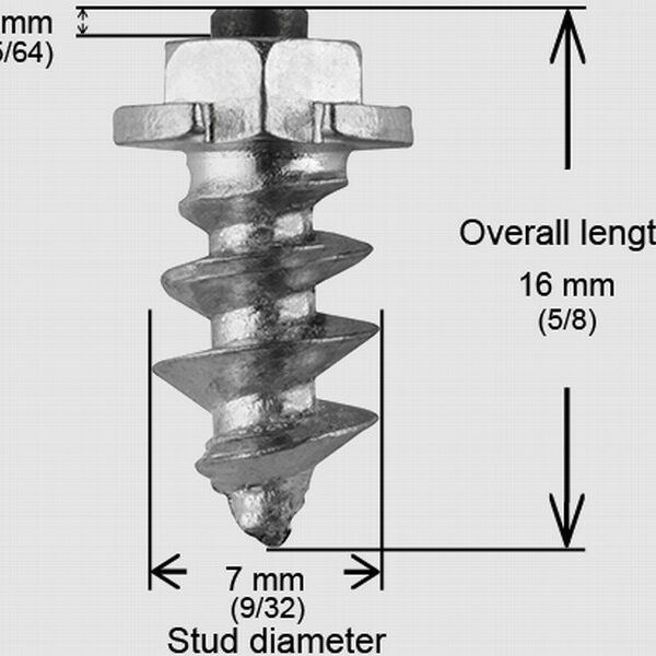 Riepu radzes ar plecu, skrūvējamas 5/8"-15MM (200 gab.)