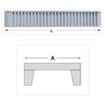 Alumīnija rampa 95x352x2500mm, bez bortiem